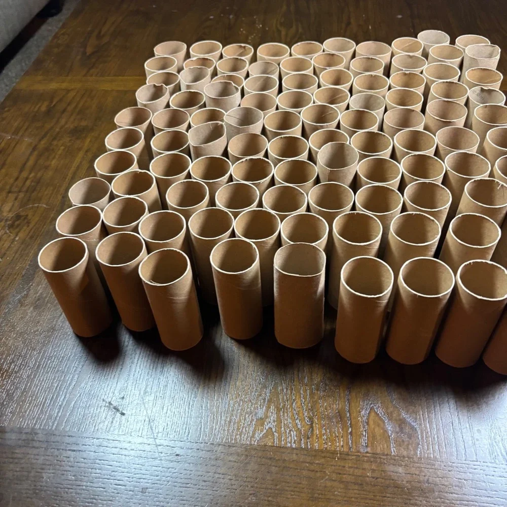 100 Empty Cardboard Toilet Paper Rolls Bulk Lot for DIY Crafts School Projects